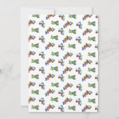 Invitation Bois Animaux Baby shower aux fraises aux bleuets (Dos)