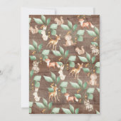 Invitation Bois Animaux BINGO Baby shower Jeu (Dos)