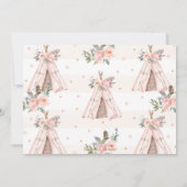 Invitation Bois Animaux Boho Tribal Wild Un 1er anniversaire (Dos)