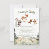 Invitation Bois Animaux Clothesline Livres de forêt pour bébé (Devant)