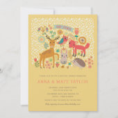 Invitation Bois Animaux Douche pour couples (Devant)