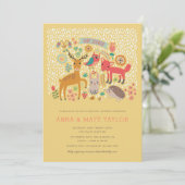 Invitation Bois Animaux Douche pour couples (Debout devant)
