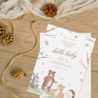 Bois Animaux Forêt Bébé dans le Baby shower en fle