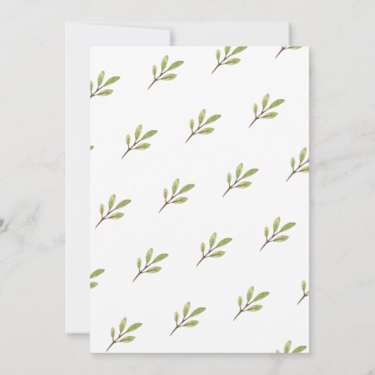 Invitation Bois Animaux Forêt Bébé dans le Baby shower en fle (Dos)