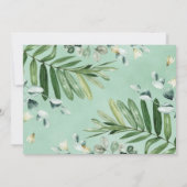 Invitation Bois Animaux Forêt Verdure Baby shower fille (Dos)