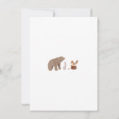 Invitation Bois Animaux Rustiques Baby shower Garçons (Dos)