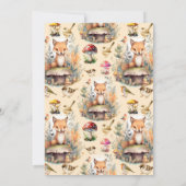 Invitation Bois Animaux Végétation 1er anniversaire (Dos)