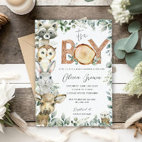 Bois Animaux Végétation Bois Baby shower garçon