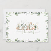 Invitation Bois Animaux Végétation Conduite Par Baby shower (Dos)