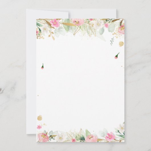 Invitation Bois Animaux Végétation Conduite Par Baby shower (Dos)