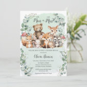 Invitation Bois Animaux Végétation Genre Révélation Douche (Debout devant)