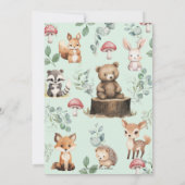 Invitation Bois Animaux Végétation Genre Révélation Douche (Dos)