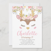 Invitation Bois, Anniversaire des Cerfs Floraux (Devant)