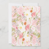 Invitation Bois, Anniversaire des Cerfs Floraux (Dos)