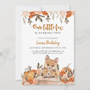 Invitation Bois Anniversaire, N'Importe Quel Âge, Renard, Ani