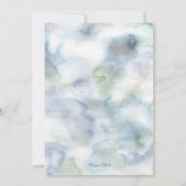 Invitation Bois Aquarelle Baby shower Floral Garçon (Dos)