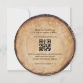 Invitation Bois arbre étable code QR tout en un mariage (Dos)