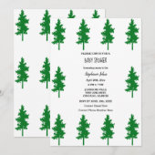 Invitation Bois Arbres À feuillage persistant Baby showers Ga (Devant / Derrière)