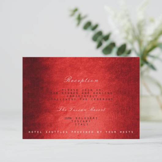 Invitation Bois Automne Automne Vip Mariage Réception (Debout devant)