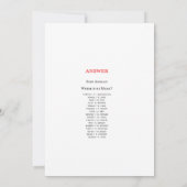 Invitation Bois Baby shower Bébé Animaux Jeu 5x7 (Dos)