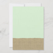 Invitation Bois Baby shower cerfs et burlap (Dos)