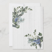 Invitation Bois blanc rustique Floral & Mariage de la forêt d (Dos)