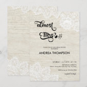 Invitation Bois Blanc Rustique | Lavage de Noces (Devant / Derrière)