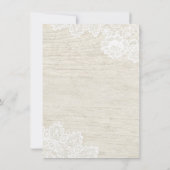 Invitation Bois Blanc Rustique | Lavage de Noces (Dos)