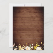 Invitation Bois Blush Rose Lanterne Russe mariage aquarelle (Dos)