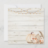 Invitation Bois Boho Herbe de Pampas Citrouille A Un Annivers (Dos)