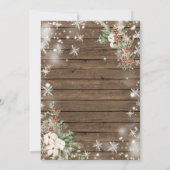 Invitation Bois C'est la saison pour se marier Noël Floral (Dos)