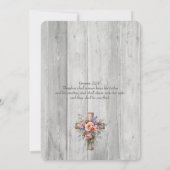 Invitation Bois chrétien Deux en deviennent un (Dos)