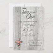 Invitation Bois chrétien Deux en deviennent un (Devant)