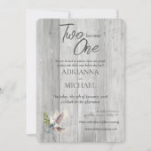 Invitation Bois Christianisme Deux en Un avec Colombe (Devant)