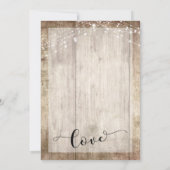 Invitation Bois Clair Rustique & Lumières, Nous nous sommes e (Dos)