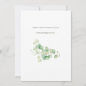 Invitation Bois Coeur Eucalyptus Fête des mariées rustique (Dos)