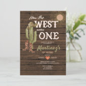 Invitation Bois Comment L'Ouest Était Un Cowboy De Fête D'Ann (Debout devant)