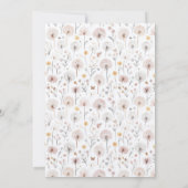 Invitation Bois Dandelion aquarelle Fée Premier anniversaire (Dos)