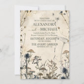 Invitation Bois d'automne Aquarelle Mariage de champignon (Devant)