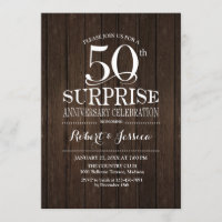 Bois de 50e anniversaire de mariage surprise