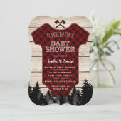 Invitation Bois de bambou de bambou de bambou Baby shower en  (Debout devant)