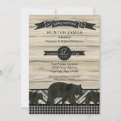 Invitation Bois de bois Bois de bûcheron Baby shower de bois (Devant)