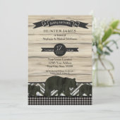 Invitation Bois de bois Bois de bûcheron Baby shower de bois (Debout devant)