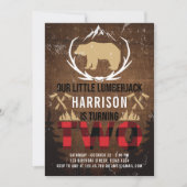 Invitation Bois de bûcheron de deuxième année Plaid (Devant)