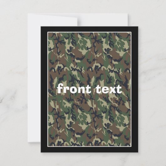 Invitation Bois de Camouflage (Devant)