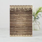 Invitation Bois de campagne | Mariage Lights & Lace (Debout devant)