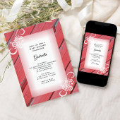 Invitation Bois de grange rouge avec Baby shower de fleurs