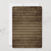 Invitation Bois de grange rustique et lanterne avec marguerit (Dos)