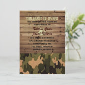 Invitation bois de grange rustique pays occidental Camo Maria (Debout devant)