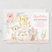 Invitation Bois de la tribu des Floride de Blush Deux Filles (Devant)